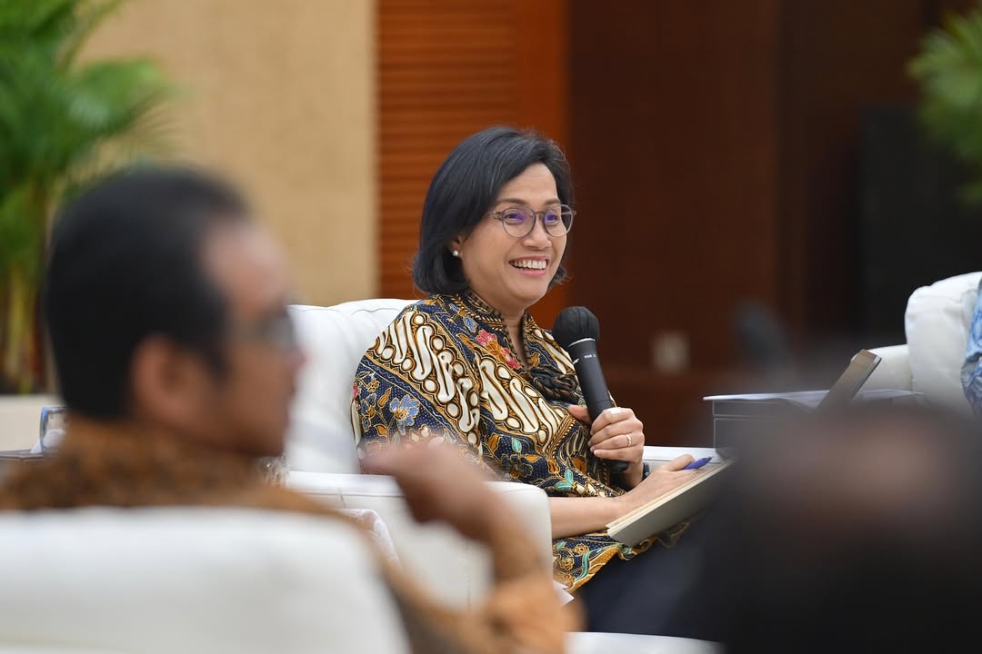 Sri Mulyani Saat Pertemuan dengan Media
